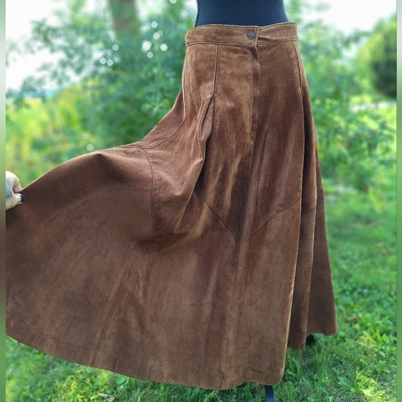 (10/12) Vintage Suede Leather Skirt & Jacket Set , The Olde Hide House , 2PCS - Picture 12 of 17